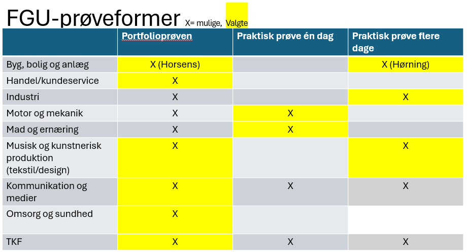 Prøveformer